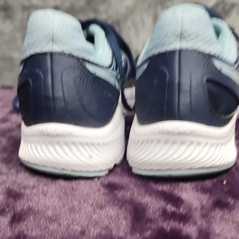 Saucony Women's cohesion Navy and Light Blue Athletic Shoes